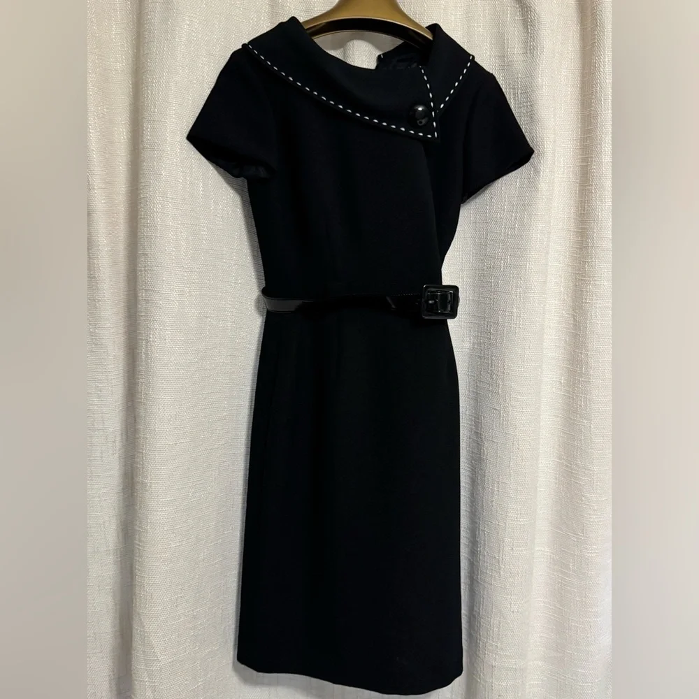 Chic Black Midi Dress - Picture 2 of 4